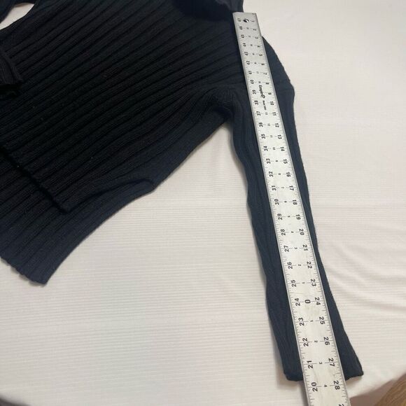 Everlane Black Ribbed Wool Cashmere Sweater Size Small - Picture 5 of 10